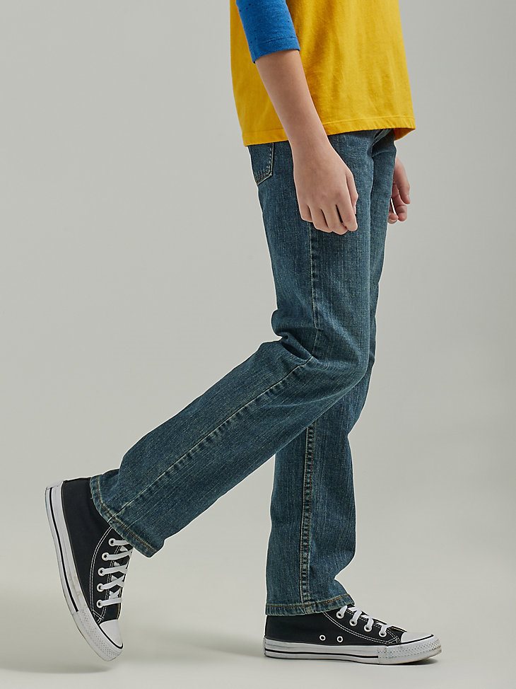 Boy's Wrangler Five Star Classic Straight Fit Jean (8-16) in Sunkissed Denim