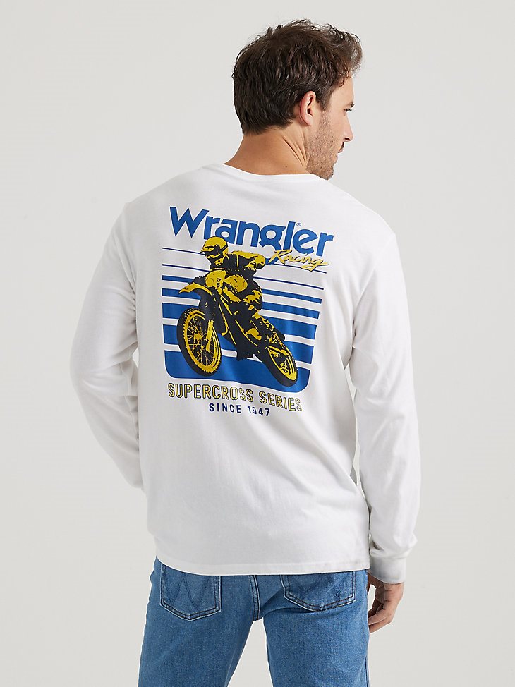 Men's Supercross Racing T-Shirt in Bright White