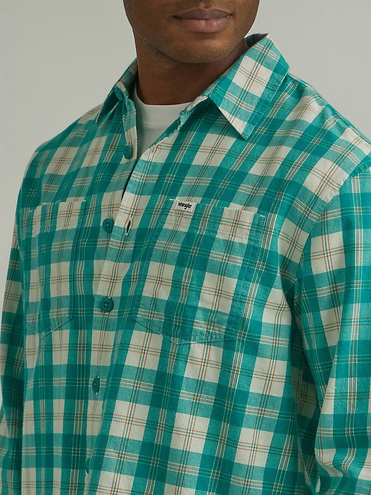 Men's Plaid Overshirt in Navigate