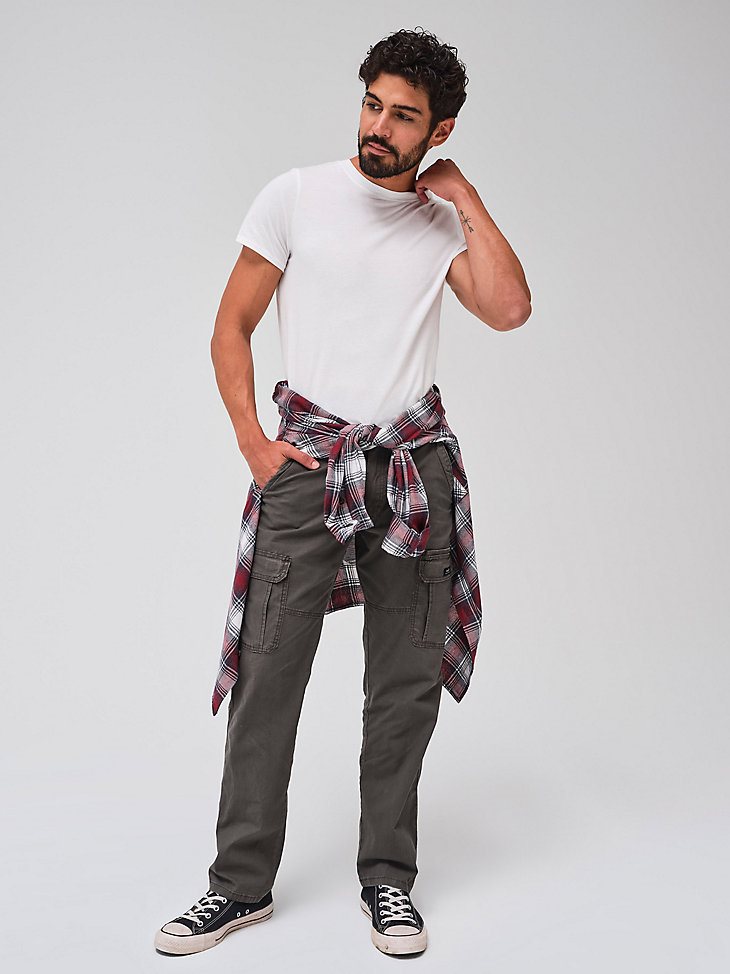 Wrangler Men's Comfort Flex Waist Cargo Pant in Breen