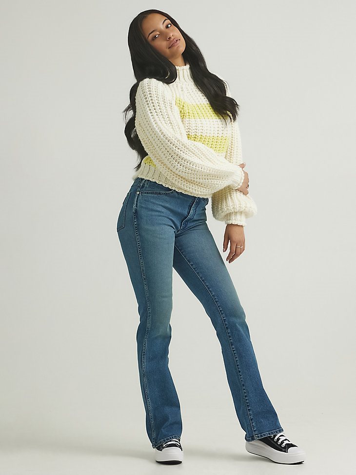 Women's Chunky Sweater in Zest Cream