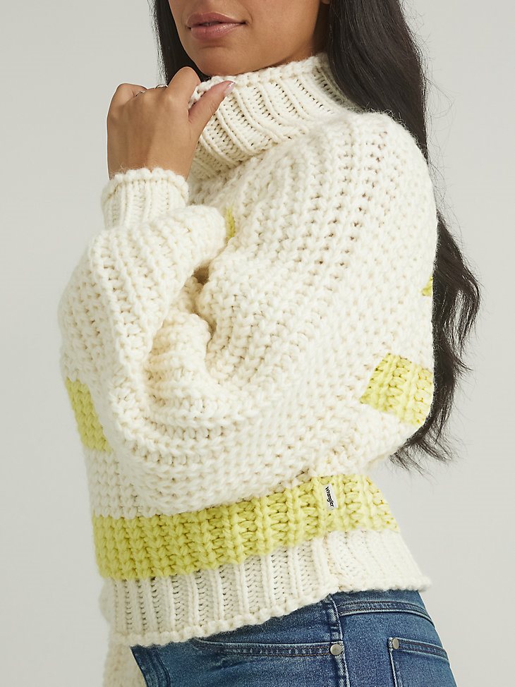 Women's Chunky Sweater in Zest Cream