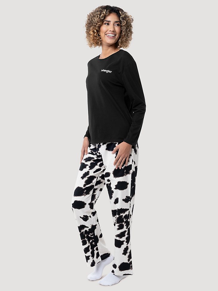 Women's Cow Print Sleep Set in Cow Print