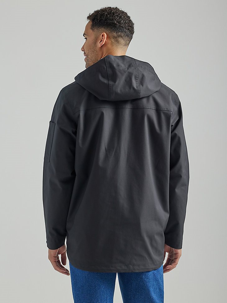 Wrangler RIGGS Workwear Tough Layers Rain Shell Jacket in Jet Black
