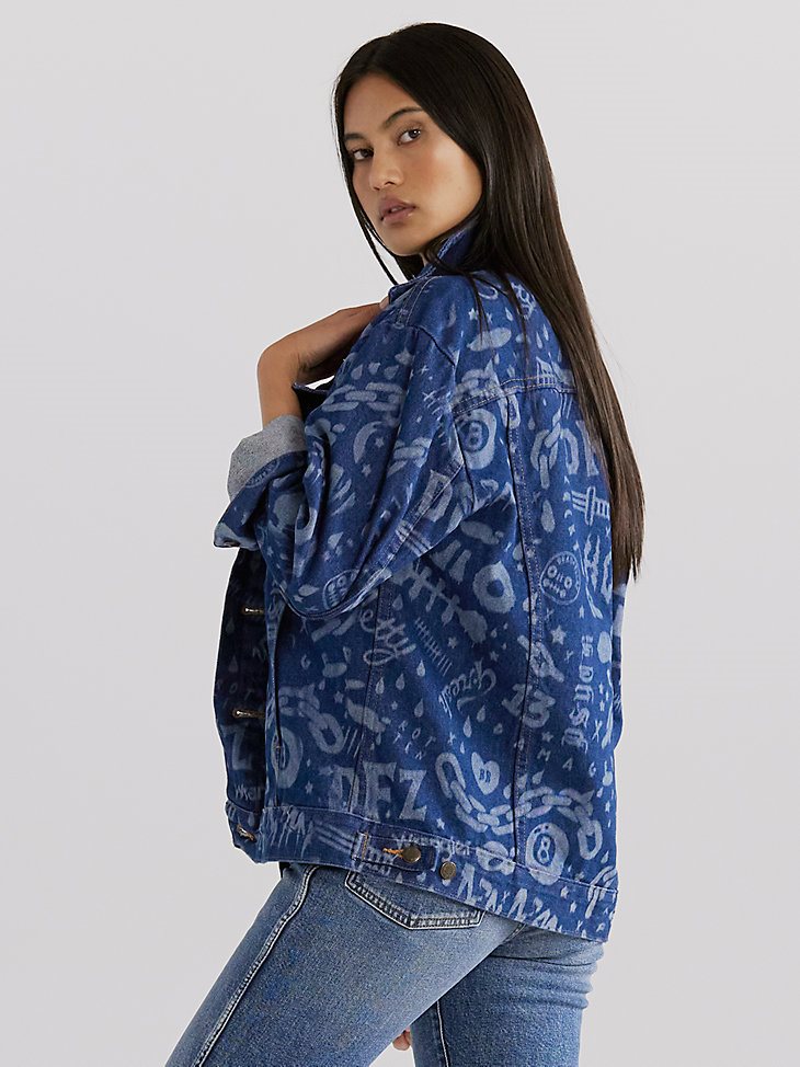Wrangler x Deadfellaz Denim Jacket in Blue Denim
