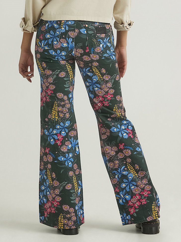 Women's Floral Print Wanderer Jean in Collage Florals