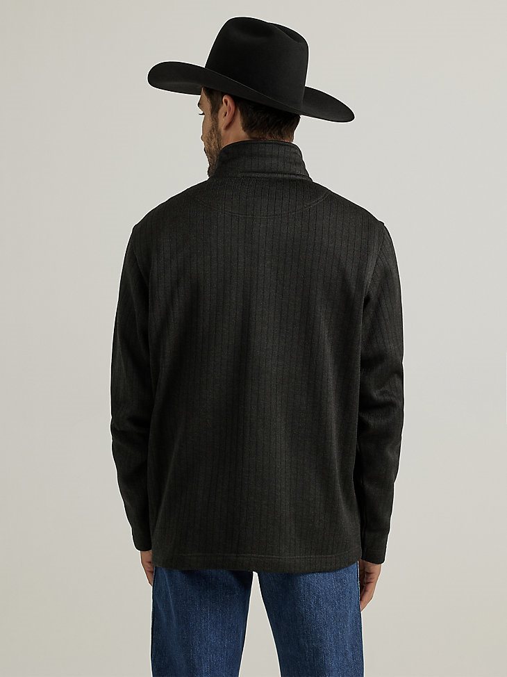 Men's George Strait Long Sleeve Quarter-Zip Knit Pullover in Black