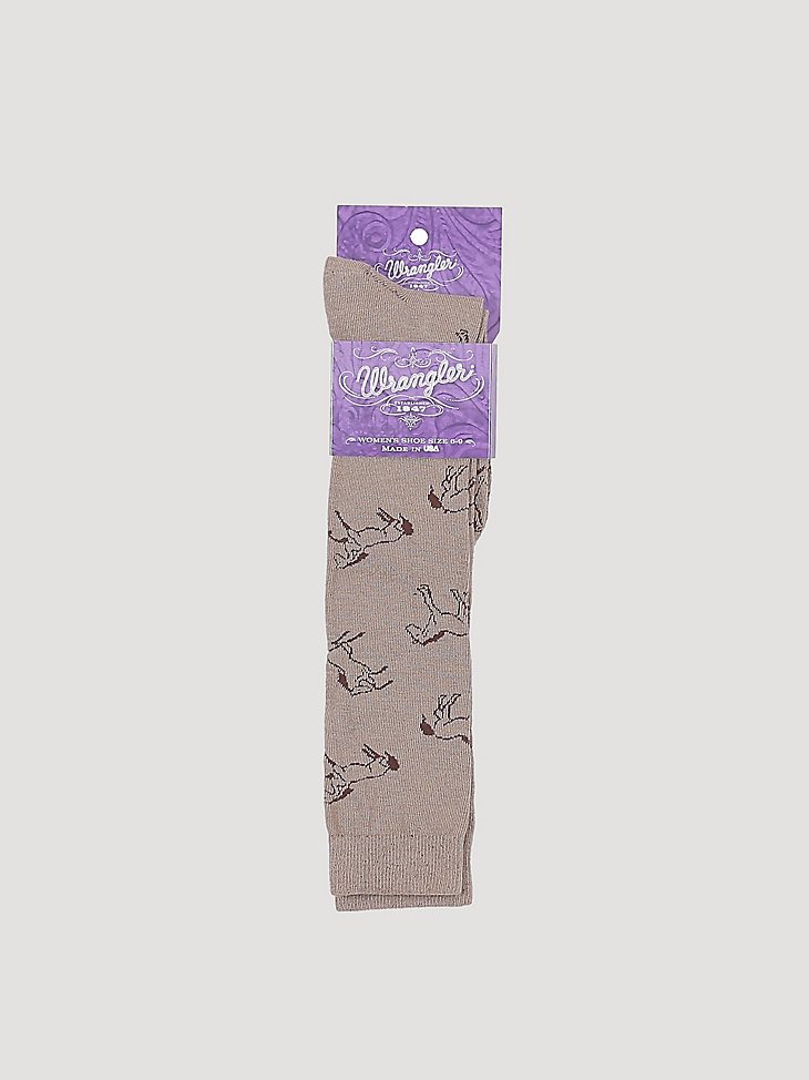 Women's Horse Boot Sock in Taupe