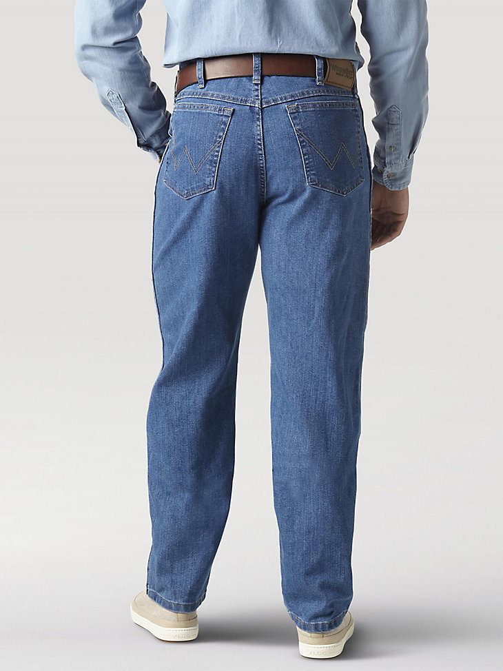 Wrangler Rugged Wear Relaxed Stretch Flex Denim Jean - Stonewashed in Stonewashed
