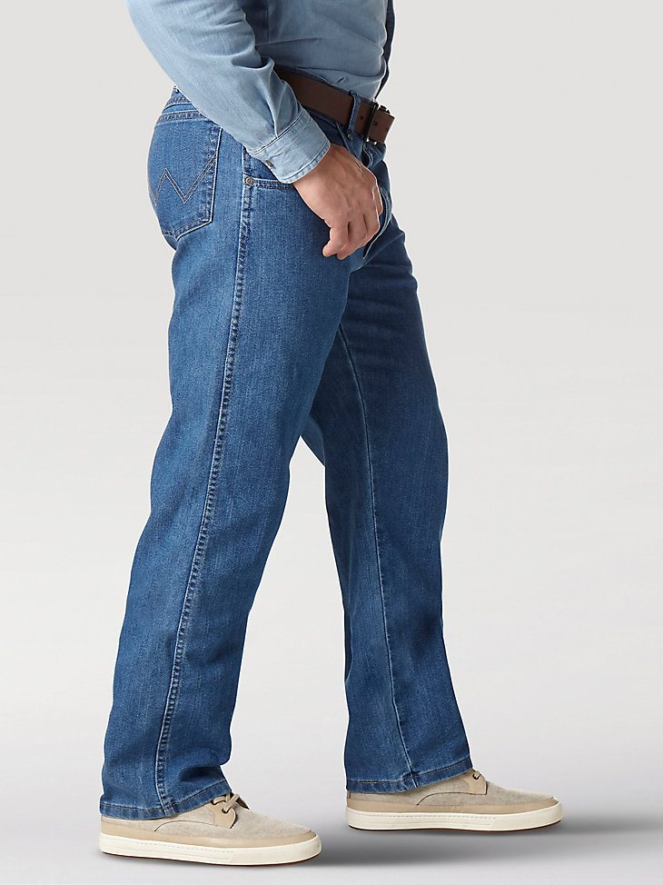 Wrangler Rugged Wear Relaxed Stretch Flex Denim Jean - Stonewashed in Stonewashed