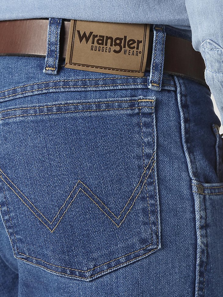 Wrangler Rugged Wear Relaxed Stretch Flex Denim Jean - Stonewashed in Stonewashed