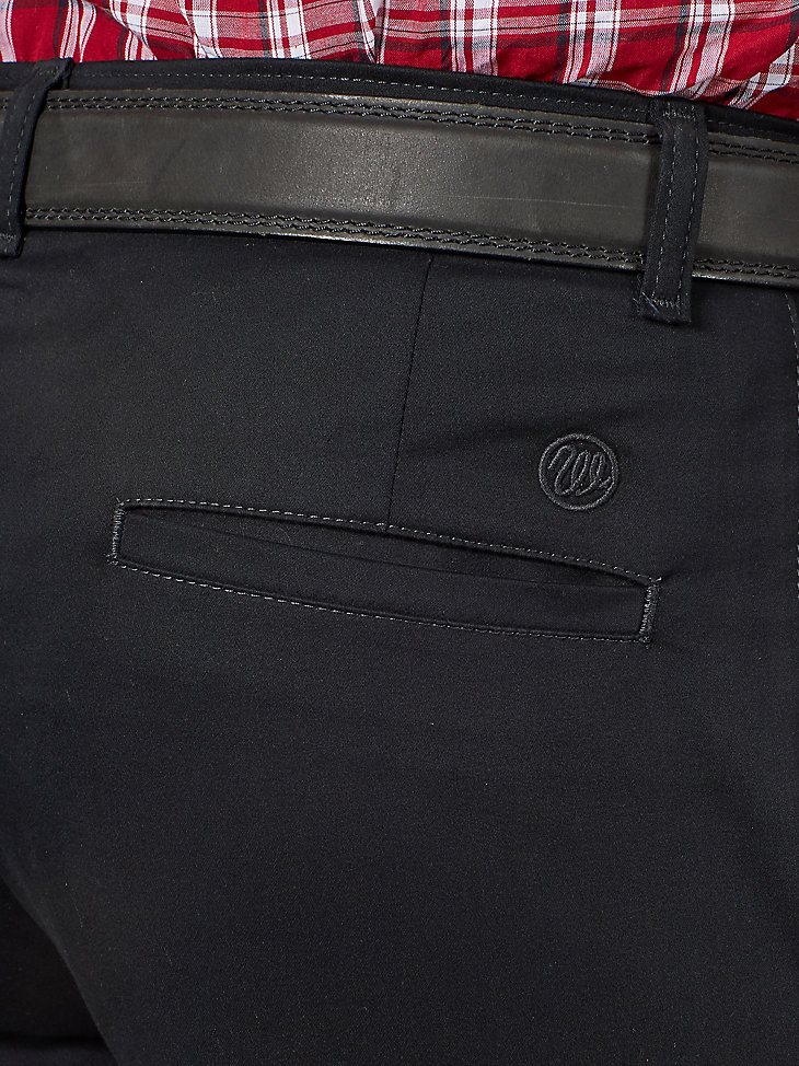 Men's Wrangler Casuals Pleated Front Relaxed Fit Pants in Black