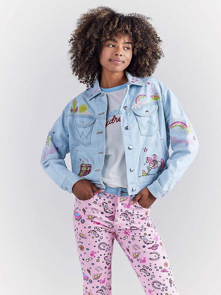 Wrangler x Barbie Western Utility Jacket in Ken Blue
