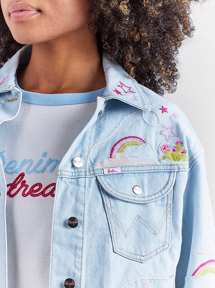 Wrangler x Barbie Western Utility Jacket in Ken Blue