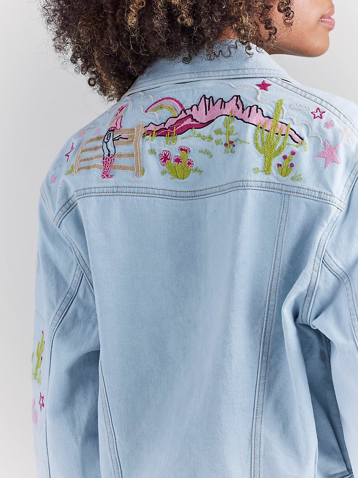 Wrangler x Barbie Western Utility Jacket in Ken Blue