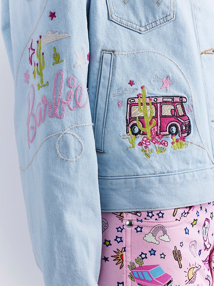 Wrangler x Barbie Western Utility Jacket in Ken Blue
