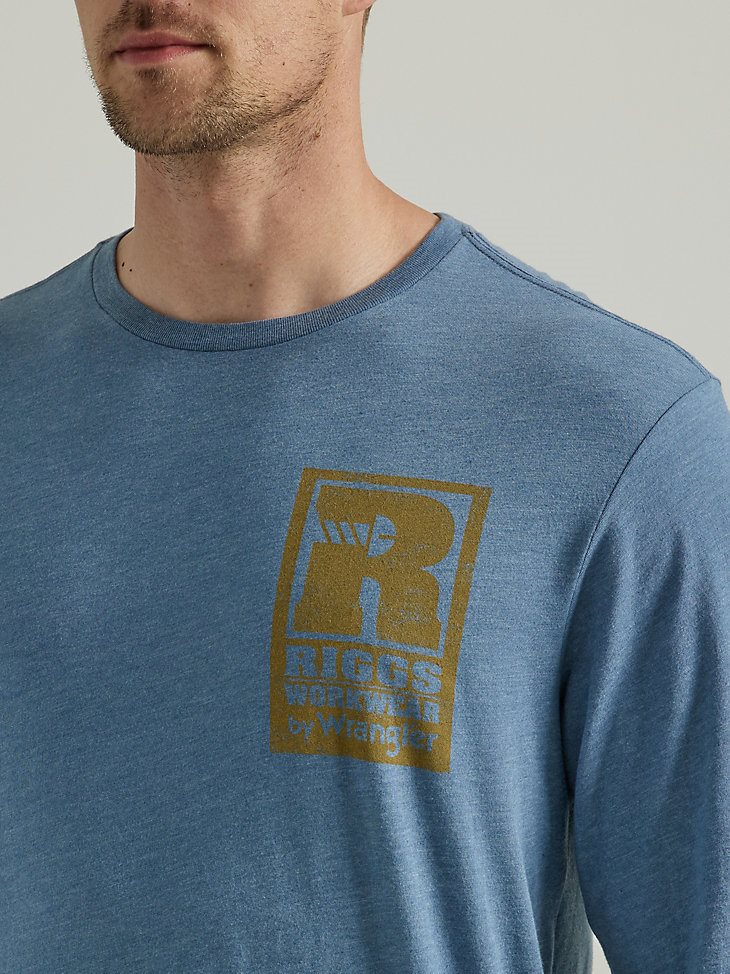 Wrangler RIGGS Workwear Relaxed Back Long Sleeve Graphic T-Shirt in Bering Sea