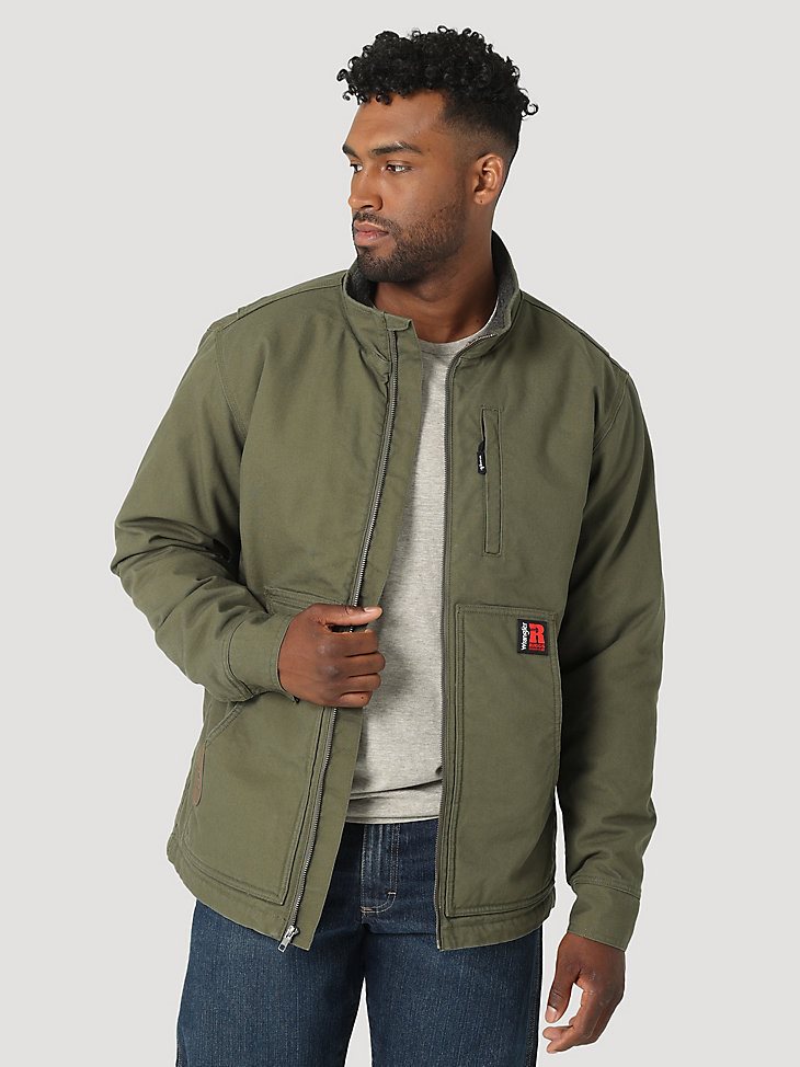 RIGGS Tough Layers Sherpa Lined Canvas Jacket in Loden