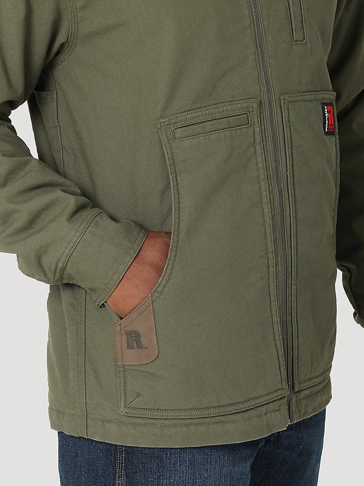 RIGGS Tough Layers Sherpa Lined Canvas Jacket in Loden