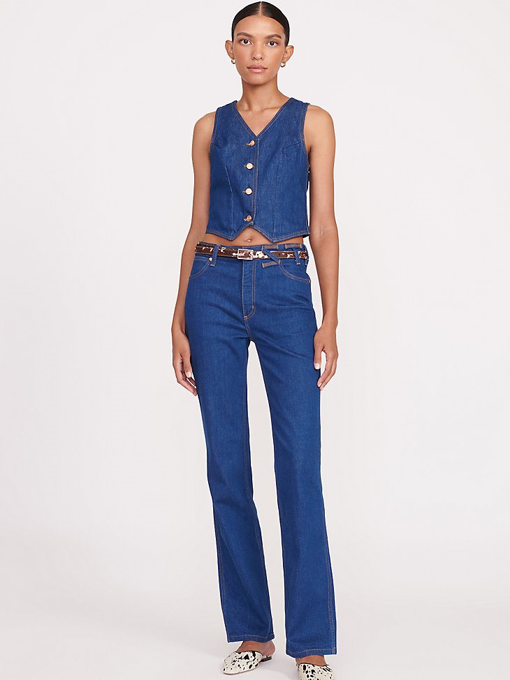 Wrangler + STAUD The Vest in Dark Rinse