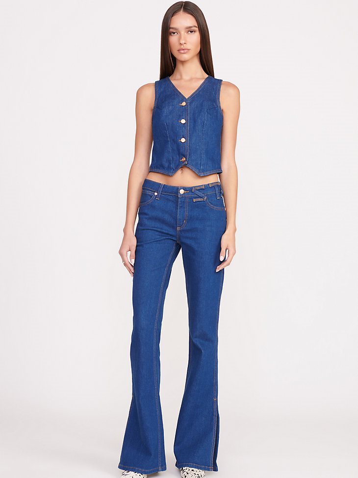 Wrangler + STAUD The Vest in Dark Rinse