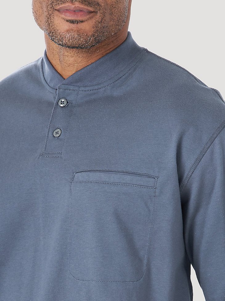 Wrangler RIGGS Workwear FR Flame Resistant Long Sleeve Lightweight Henley in Castle Rock