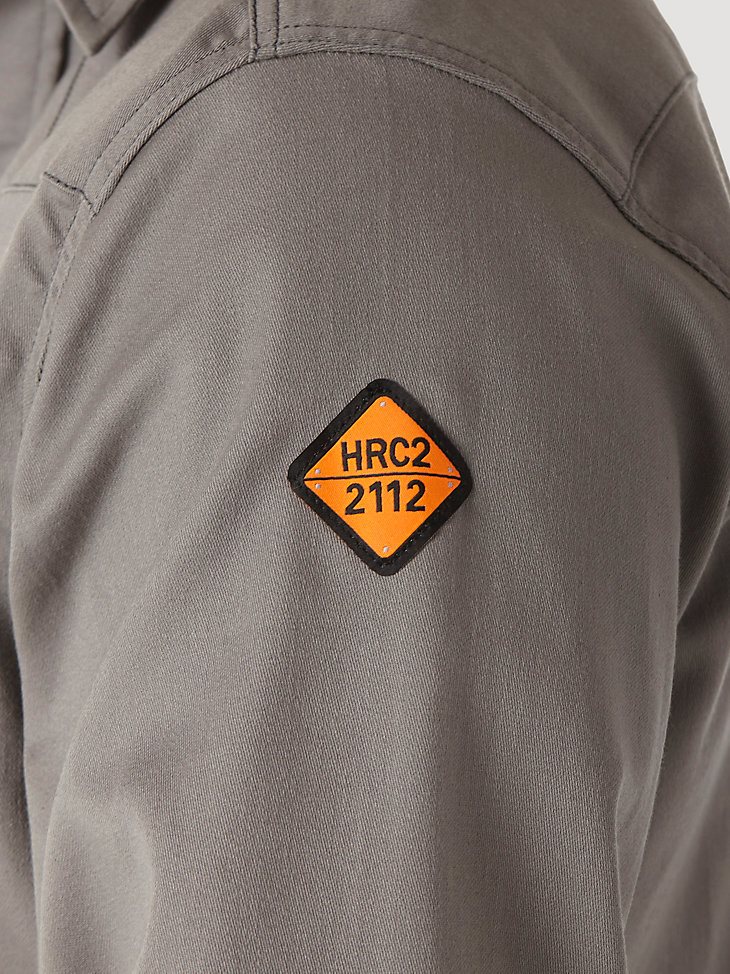 Wrangler FR Flame Resistant Long Sleeve Solid - Charcoal in Charcoal