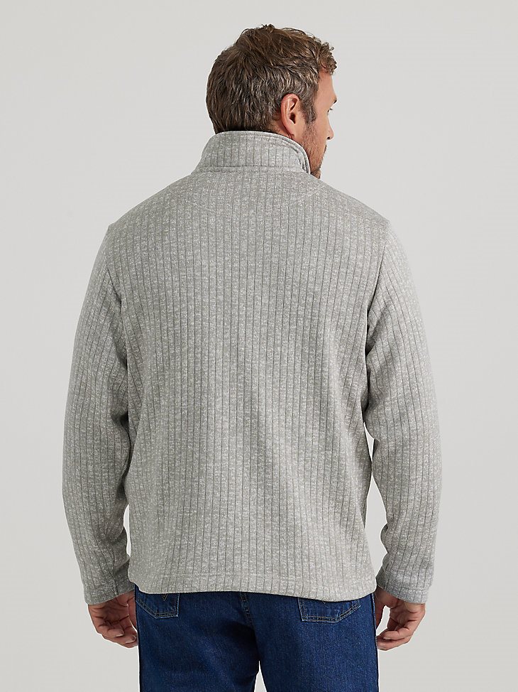 Men's George Strait Long Sleeve Quarter-Zip Knit Pullover in Dove