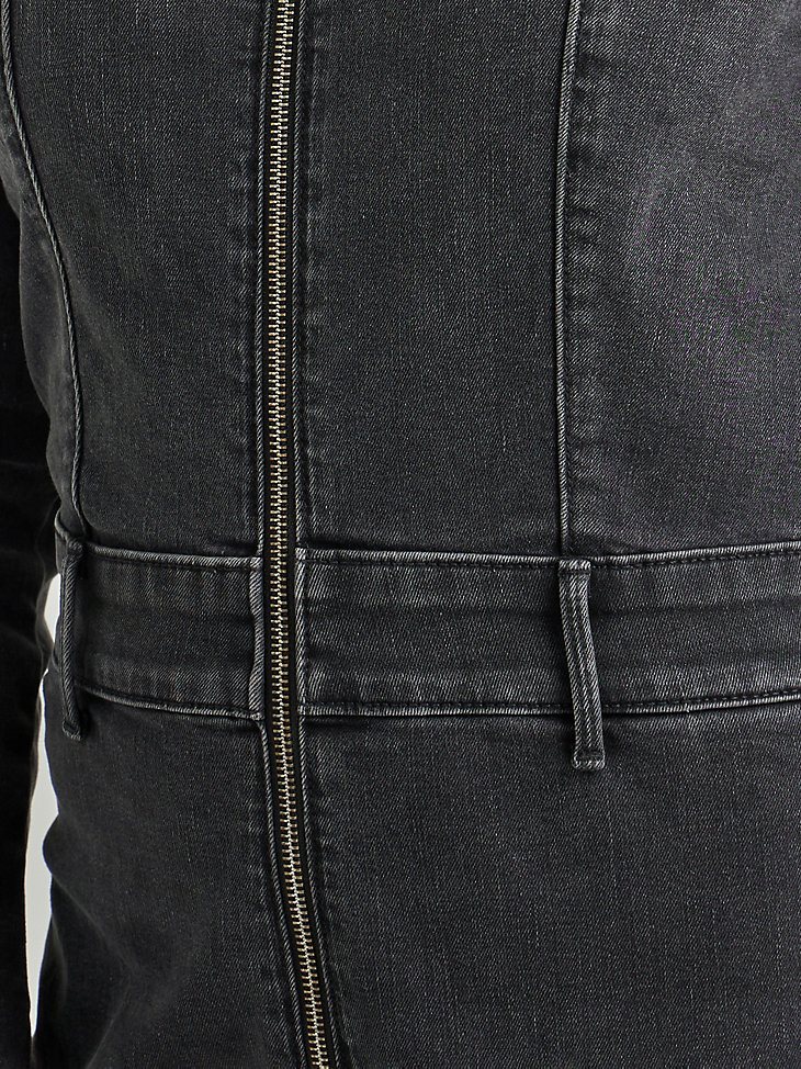Women's Denim Catsuit in Mars Black