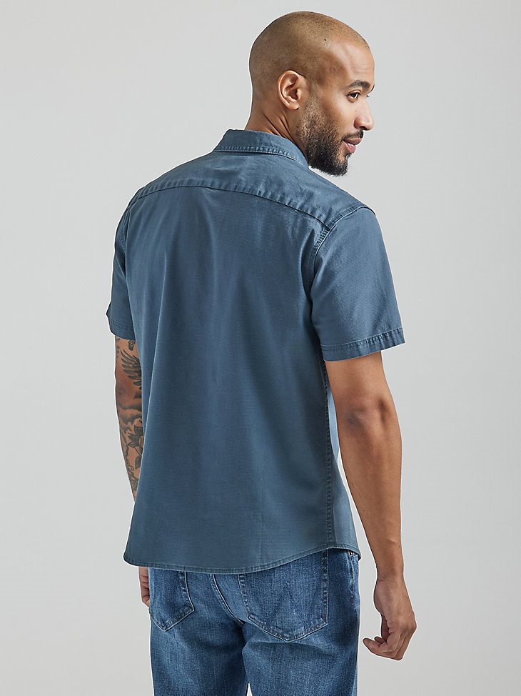 Men's Stretch Ripstop Button Down Shirt in Dark Slate