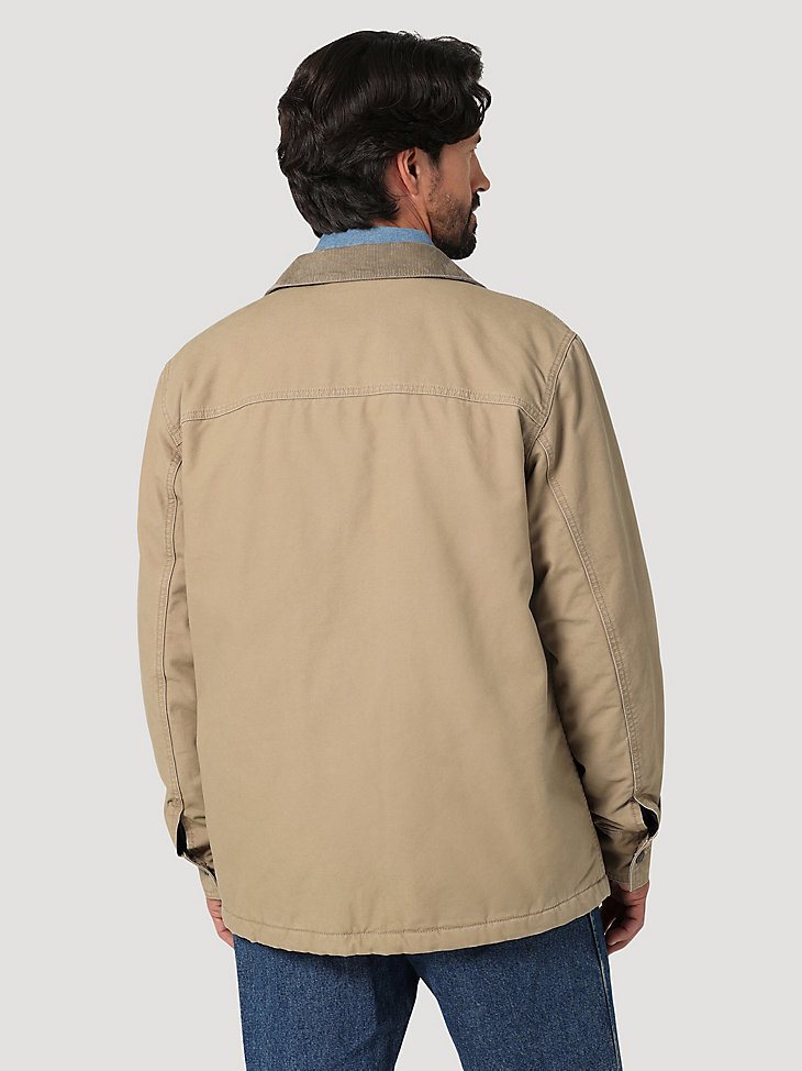 Men's Wrangler Corduroy Yoke Lined Barn Coat in Cathay Spice
