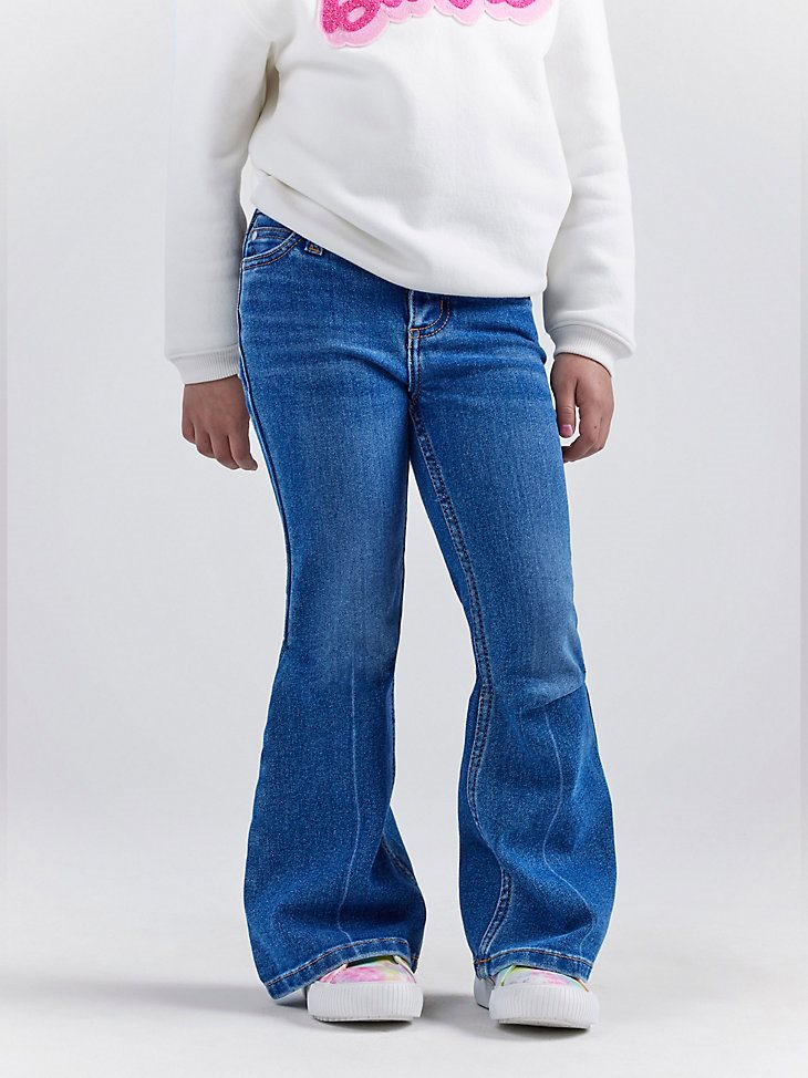 Wrangler x Barbie Girl's Flare Jean in Wrangler Blue