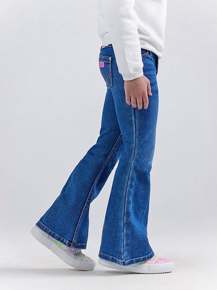 Wrangler x Barbie Girl's Flare Jean in Wrangler Blue