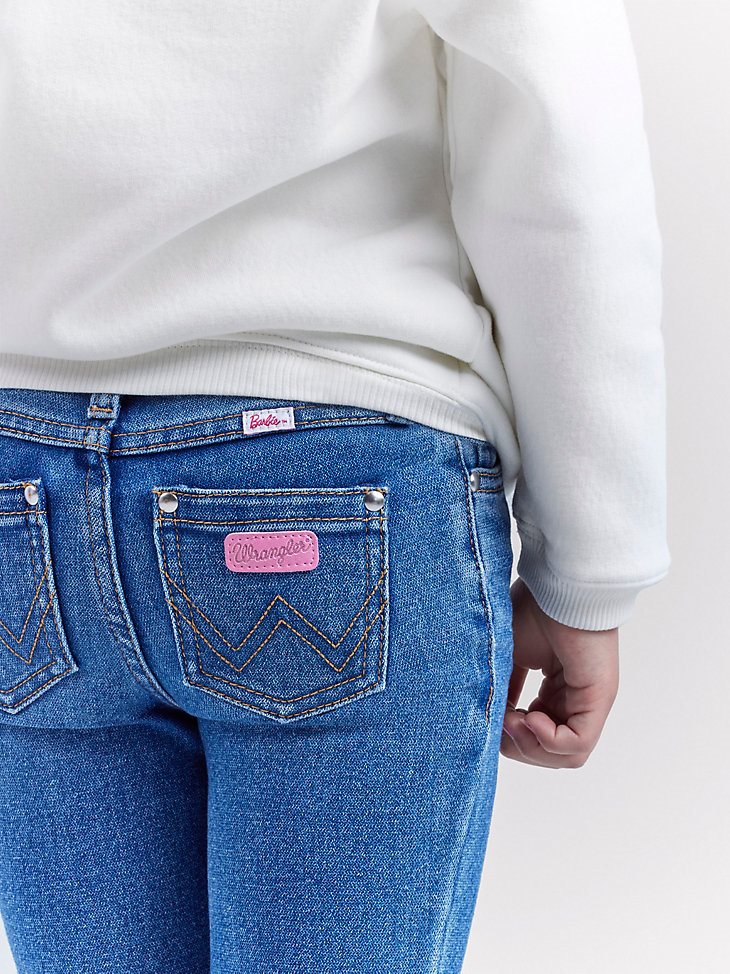 Wrangler x Barbie Girl's Flare Jean in Wrangler Blue