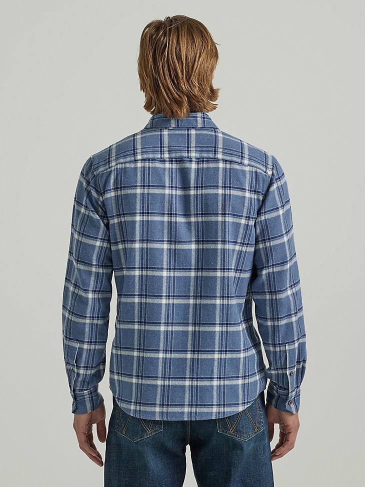 Men's Epic Soft Plaid Long Sleeve Shirt in Tradewinds