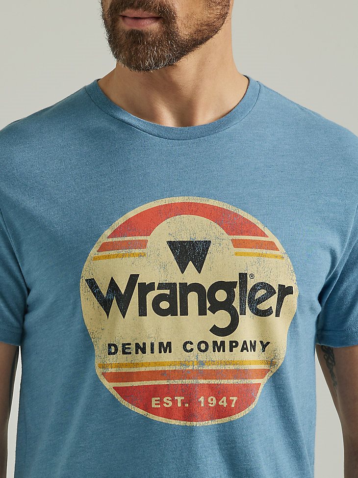 Men's 1947 Denim Company T-Shirt in Blue Heather