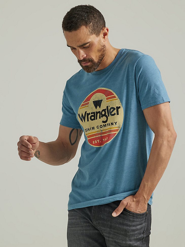 Men's 1947 Denim Company T-Shirt in Blue Heather