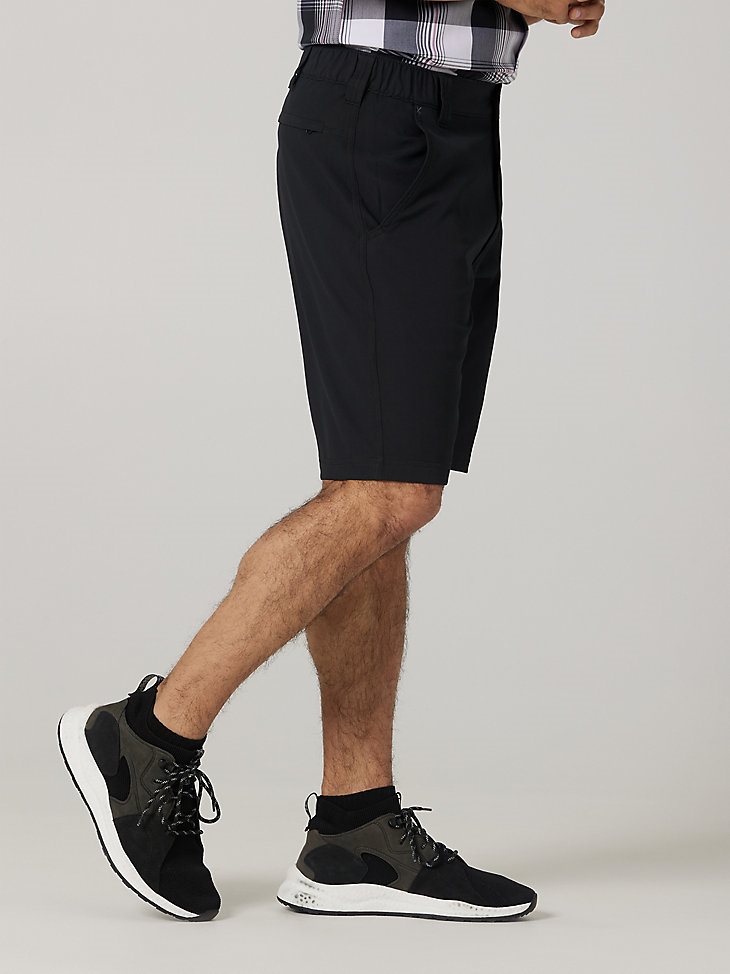Men's Performance Elastic Waist Short in Jet Black