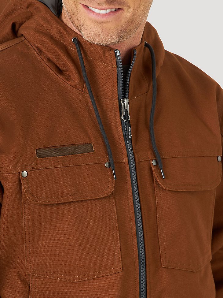 Wrangler RIGGS Workwear Tough Layers Insulated Canvas Work Jacket in Toffee