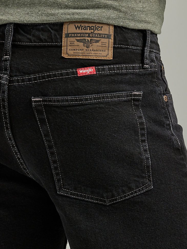 Men's Wrangler Five Star Premium 5-pocket Relaxed Denim Short in Washed Black