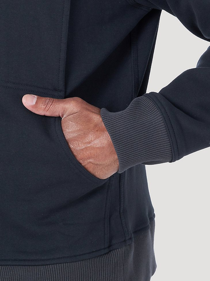 Wrangler RIGGS Workwear Tough Layers Full Zip Work Hoodie in Caviar