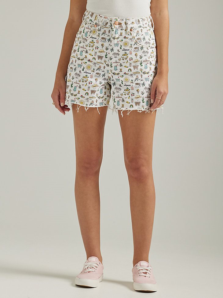 Women's A-line Cut-Off Lifes Lemons Short in Yellow