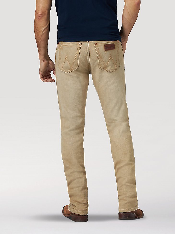 Men's Wrangler Retro Premium Slim Fit Straight Leg Jean in Tan