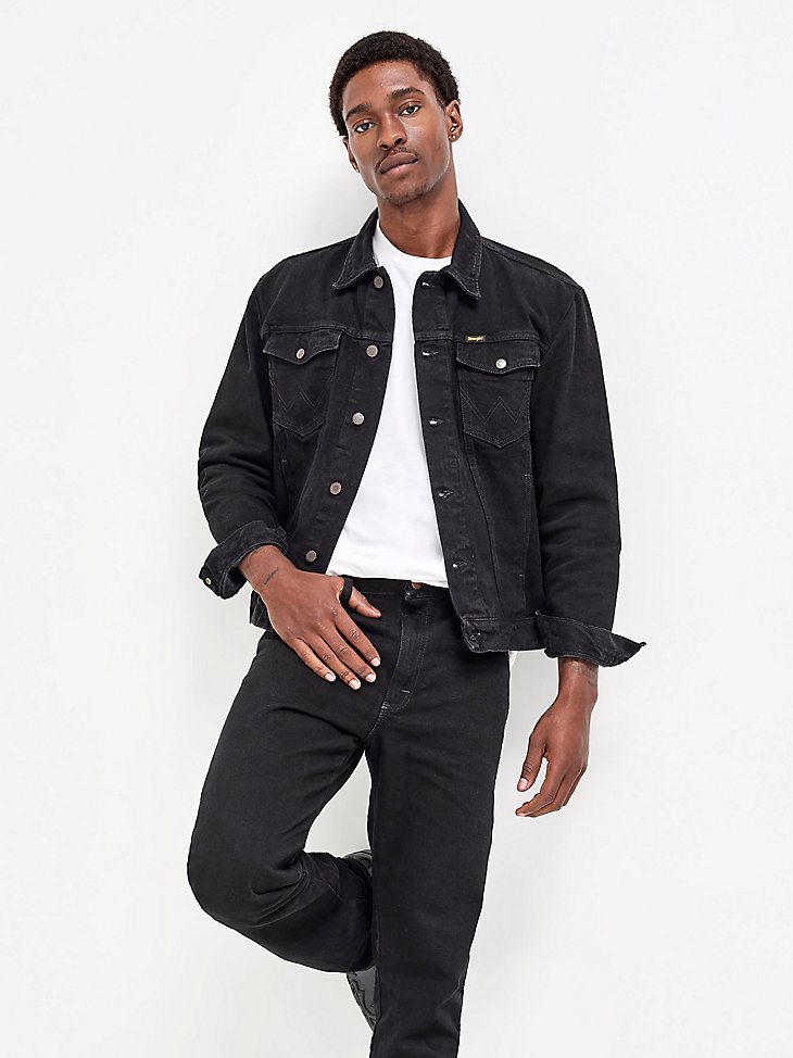 Wrangler Cowboy Cut Unlined Denim Jacket in Shadow Black