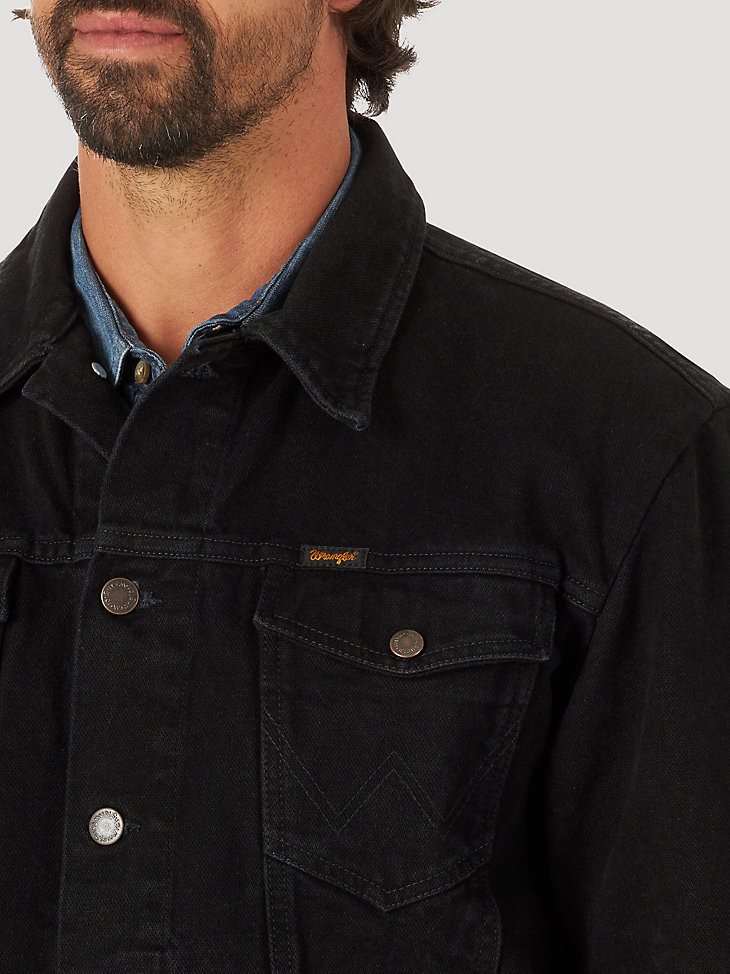 Wrangler Cowboy Cut Unlined Denim Jacket in Shadow Black