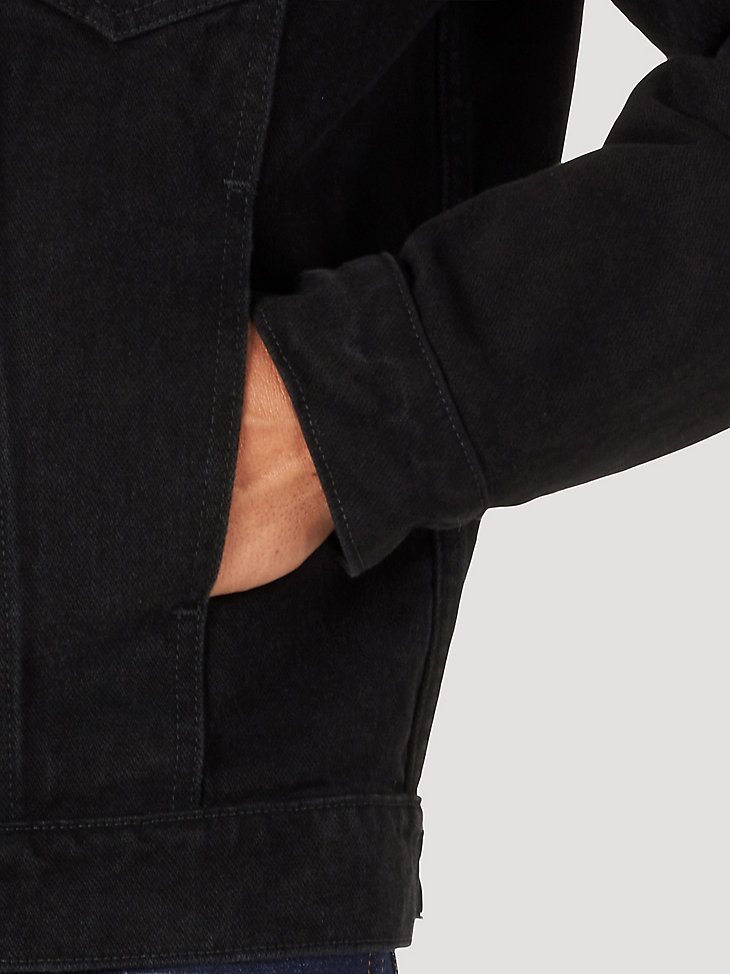 Wrangler Cowboy Cut Unlined Denim Jacket in Shadow Black