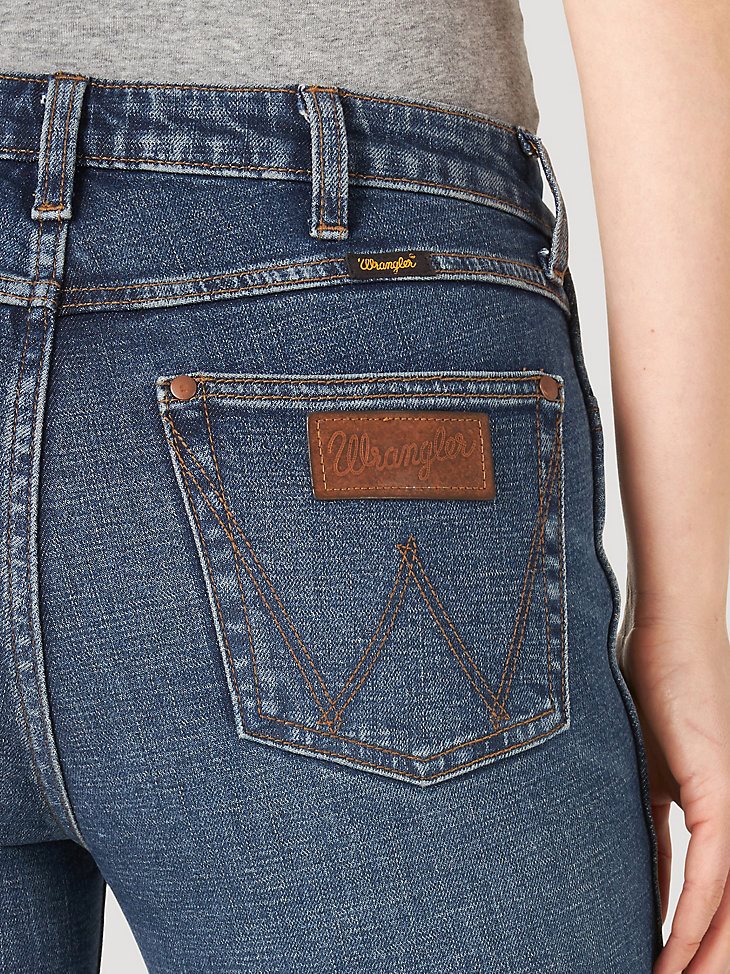 The Wrangler Retro Premium Jean: Women's High Rise Trumpet Flare in Paige