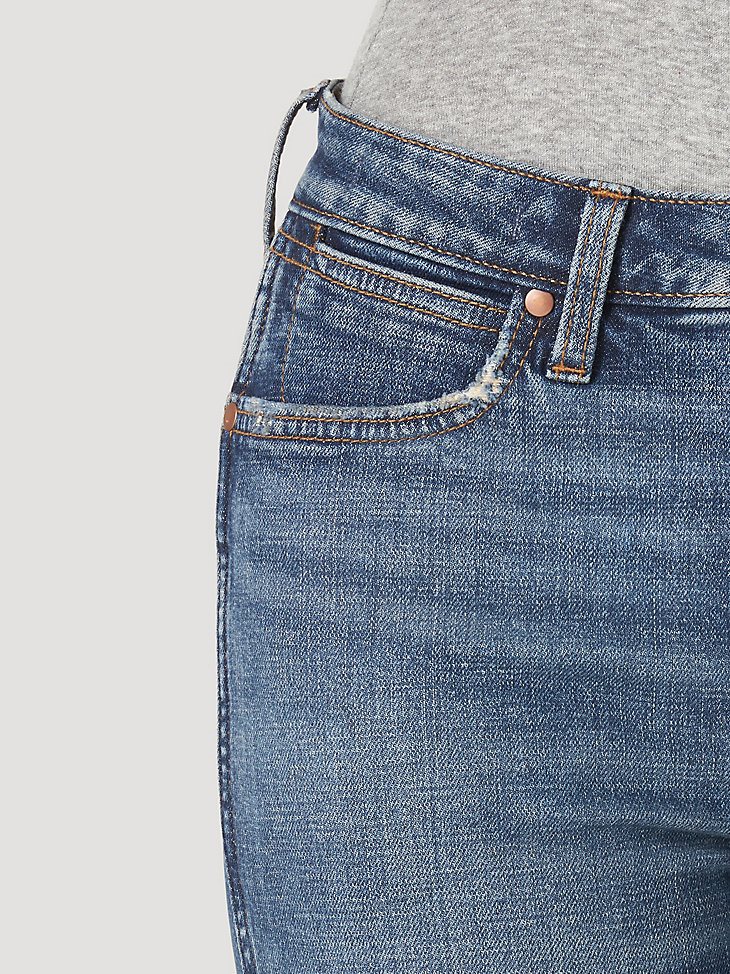 The Wrangler Retro Premium Jean: Women's High Rise Trumpet Flare in Paige