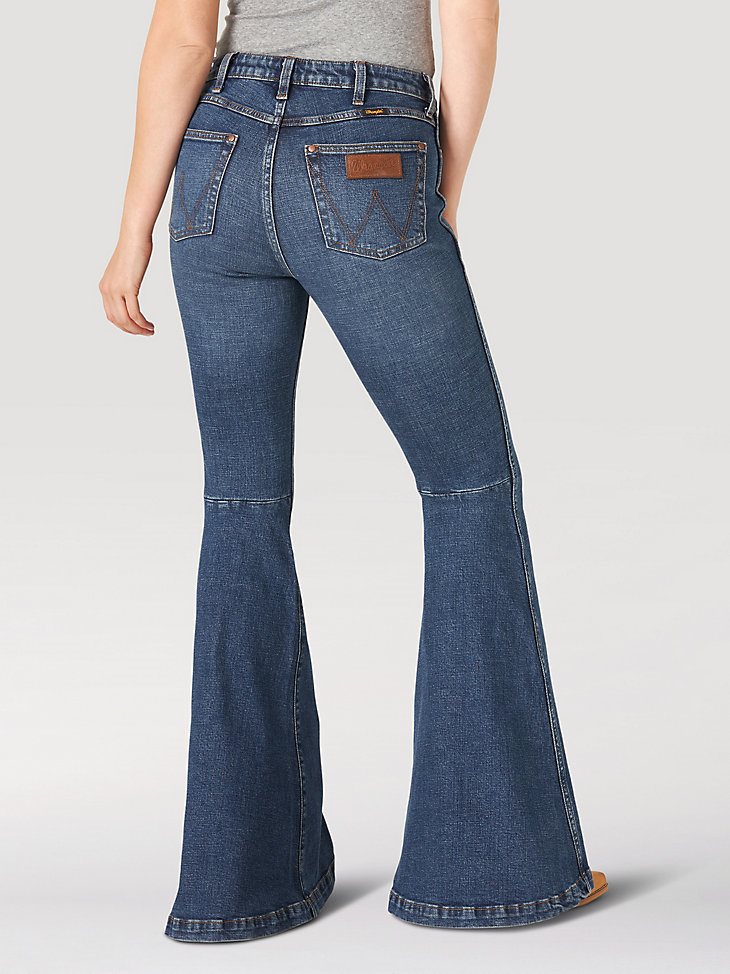 The Wrangler Retro Premium Jean: Women's High Rise Trumpet Flare in Paige