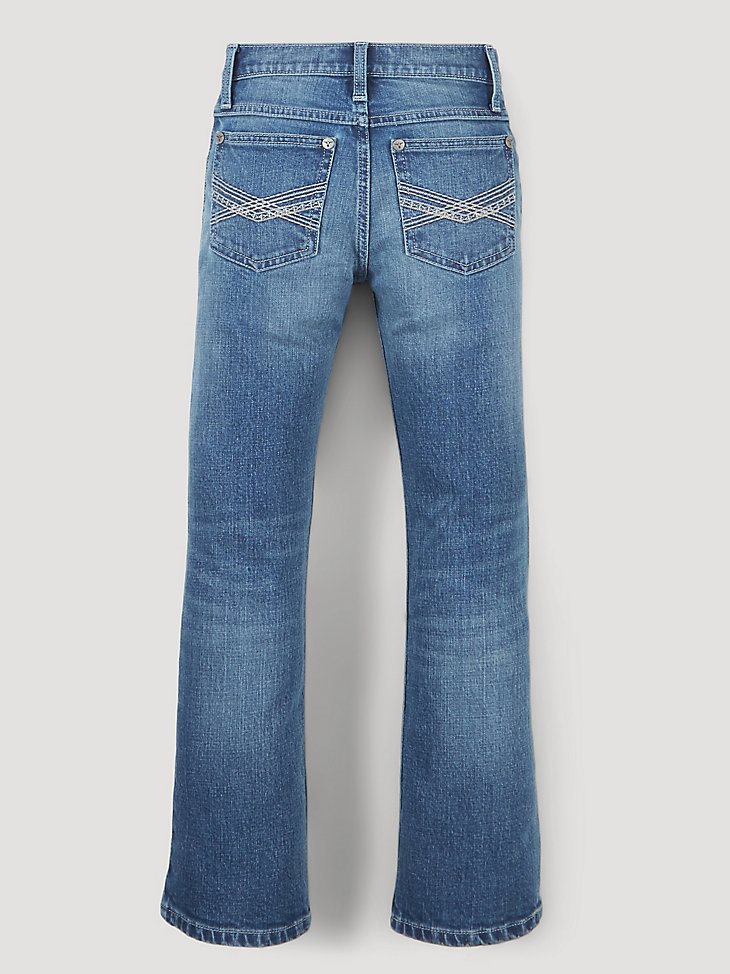 Boy's Wrangler 20X Vintage Bootcut Slim Fit Jean (4-7) in Caprock Canyon